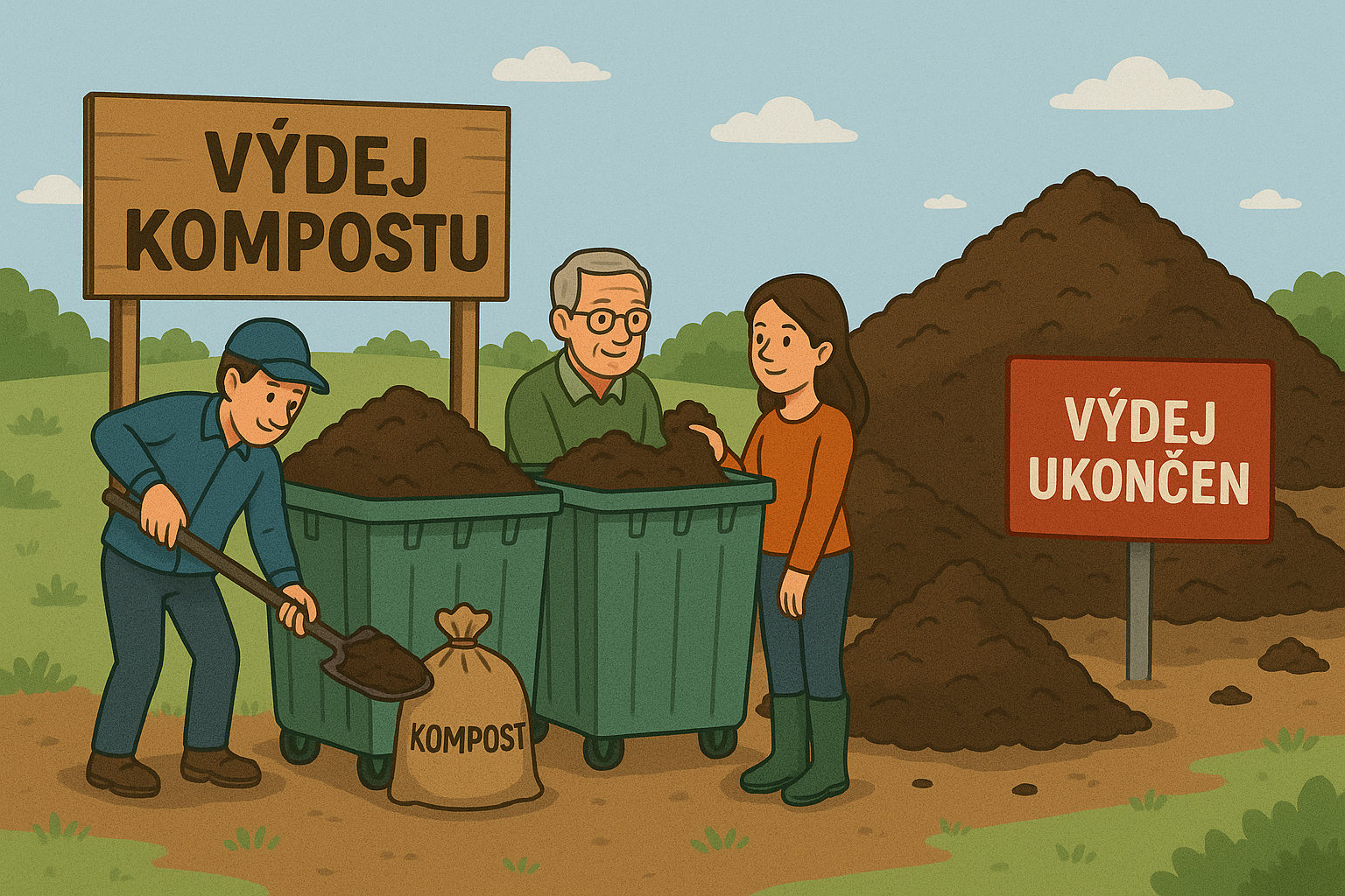 Od 1.6. 2025 se bude kompost vydávat už jen v areálu skládky